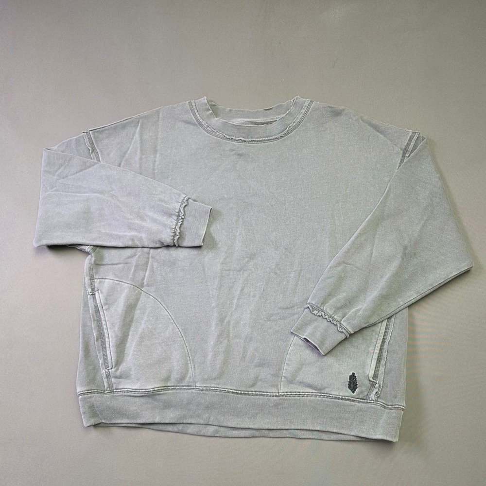 FP Movement Free People Metti Crewneck Sweatshirt Grey OB1081638 XS